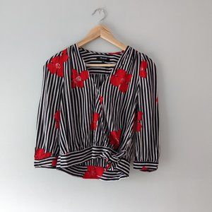 Madewell | Wrap Top in Candied Orchids size XS
